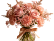 Dusty Pink Rose & Carnation Arrangement with Dried Accents